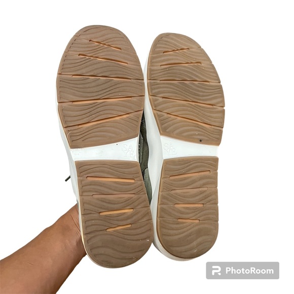 EUC SAYE Modelo 95 Terra - Suede Leather Green Sneakers Size 10 - Picture 6 of 10